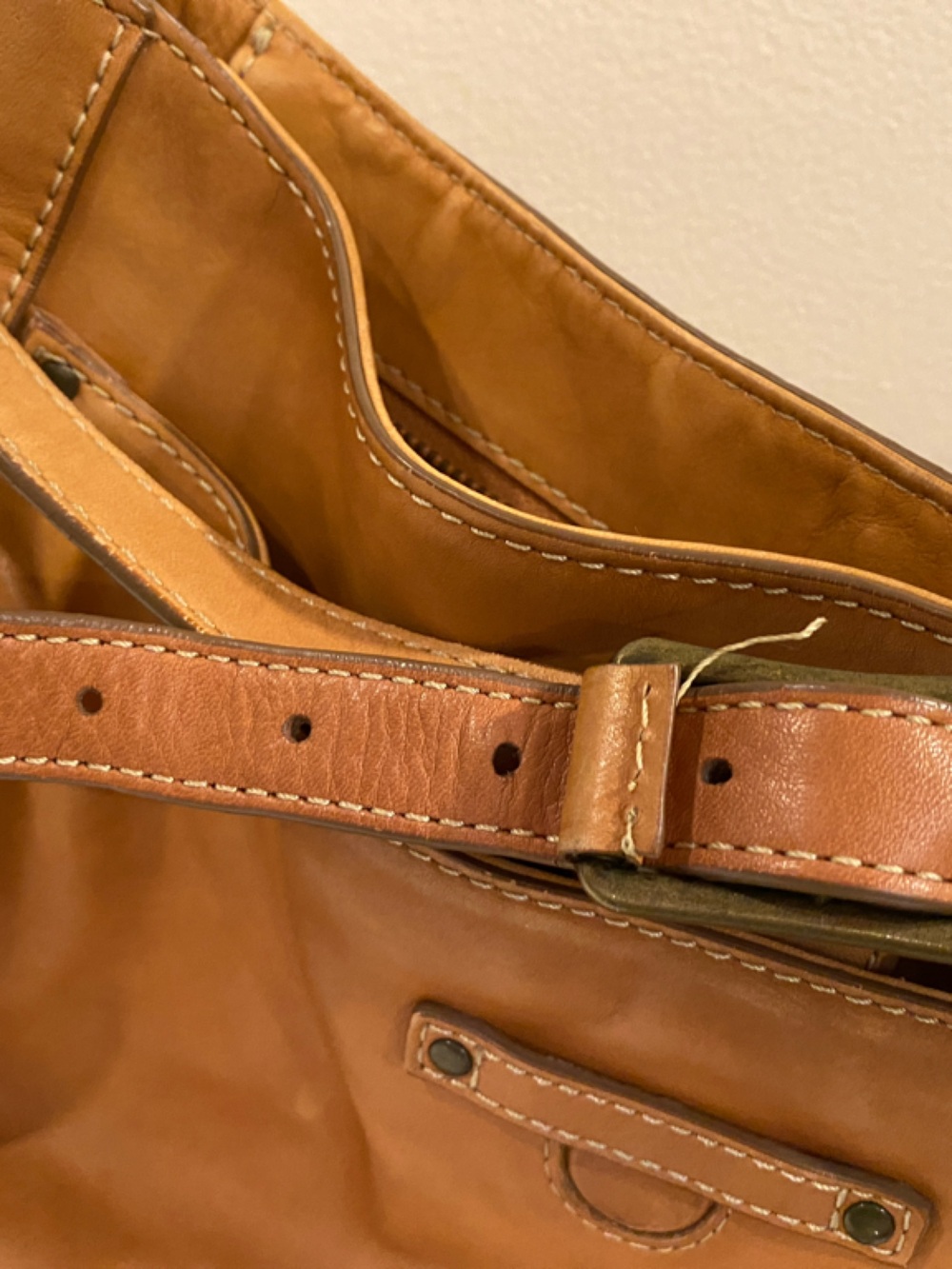 Frye Saddle Leather Shoulder Bag in Cognac - Picture 5 of 5